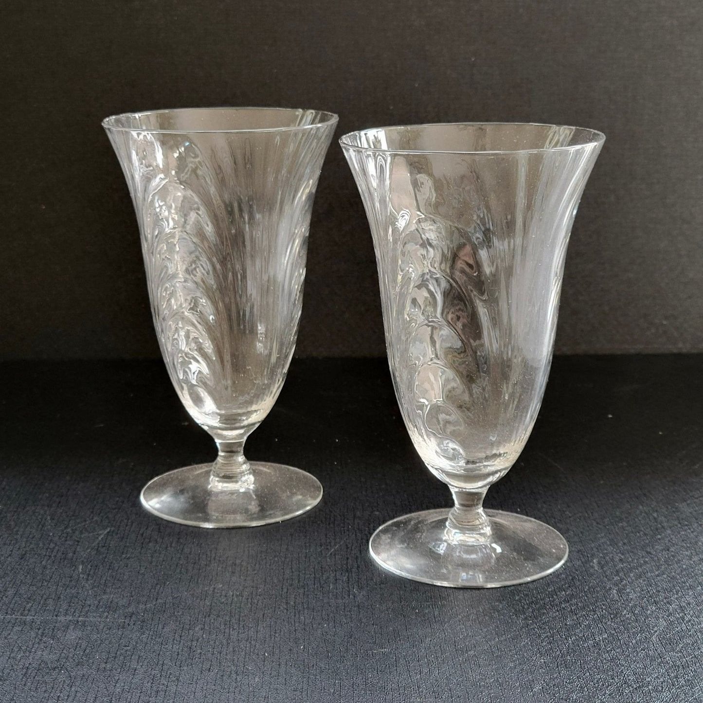 Cambridge Caprice Clear Ice Tea Tumbler, Set of 2, c.1936-58 USA Made