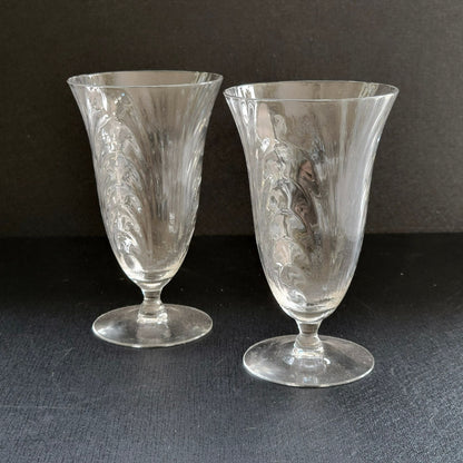 Cambridge Caprice Clear Ice Tea Tumbler, Set of 2, c.1936-58 USA Made