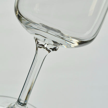 Lenox "Moonspun" Crystal Wine Glass, Set of 2, Platinum Trim, USA c.1975-89