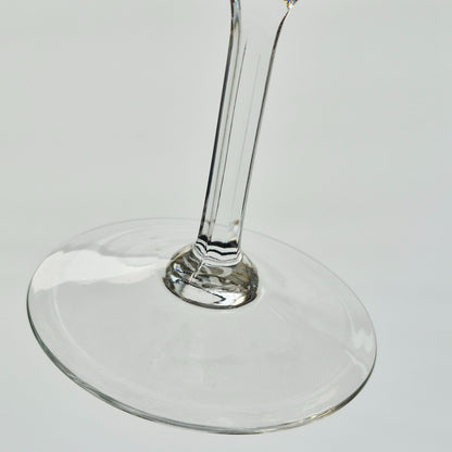 Lenox "Moonspun" Crystal Wine Glass, Set of 2, Platinum Trim, USA c.1975-89
