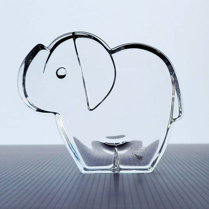 Orrefors Crystal Elephant Figurine / Paperweight, Zoo Collection, Made in Sweden
