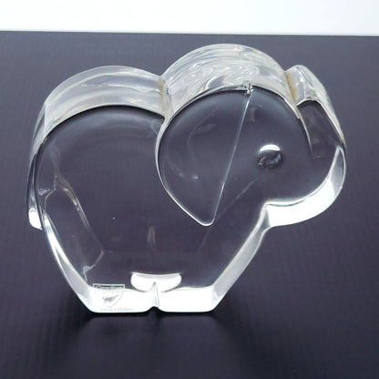 Orrefors Crystal Elephant Figurine / Paperweight, Zoo Collection, Made in Sweden