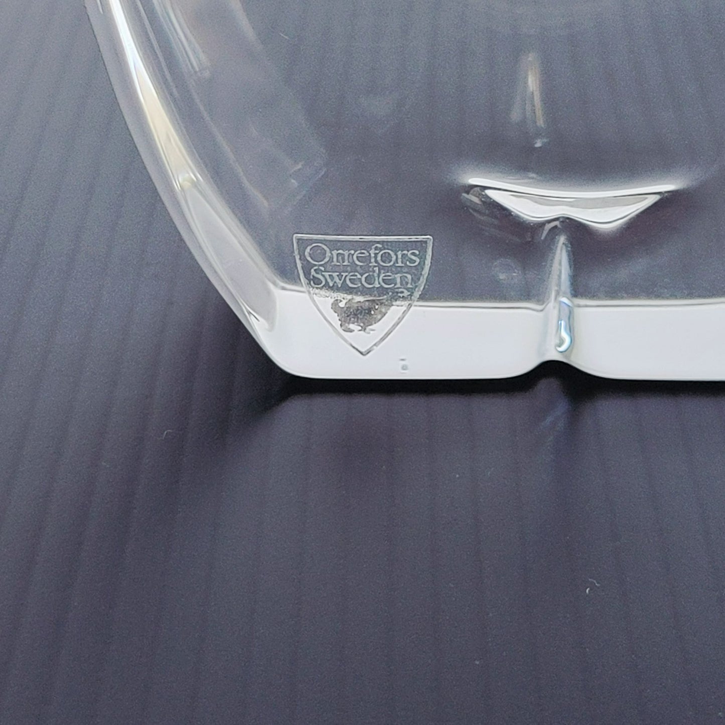 Orrefors Crystal Elephant Figurine / Paperweight, Zoo Collection, Made in Sweden