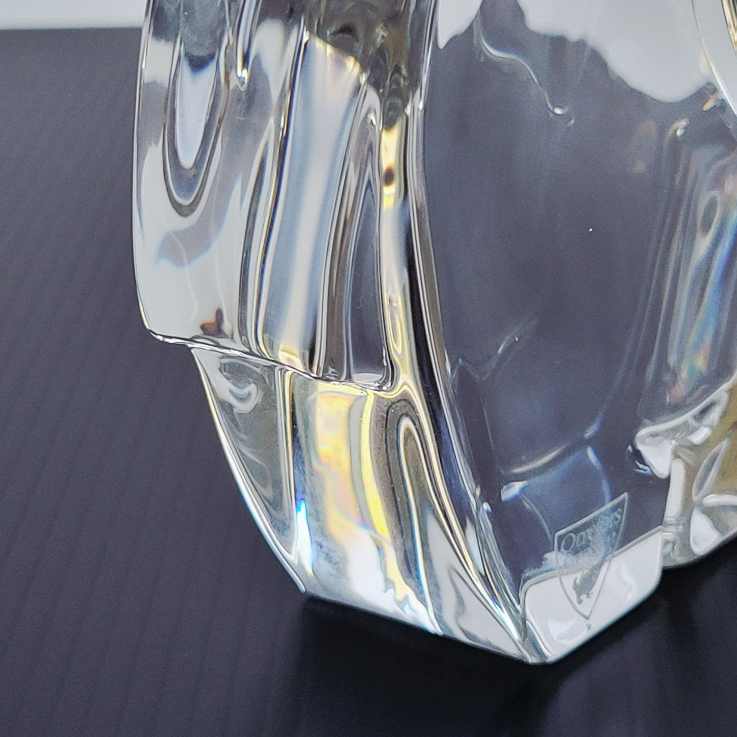 Orrefors Crystal Elephant Figurine / Paperweight, Zoo Collection, Made in Sweden