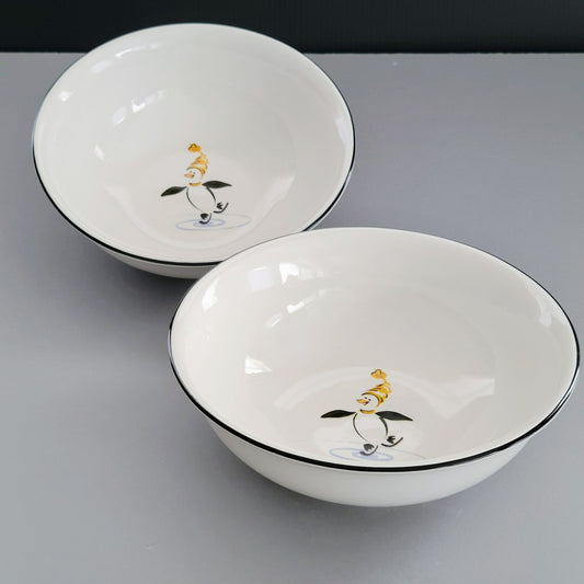 Pfaltzgraff Penguin Skate Cereal Bowl, Set of 2,