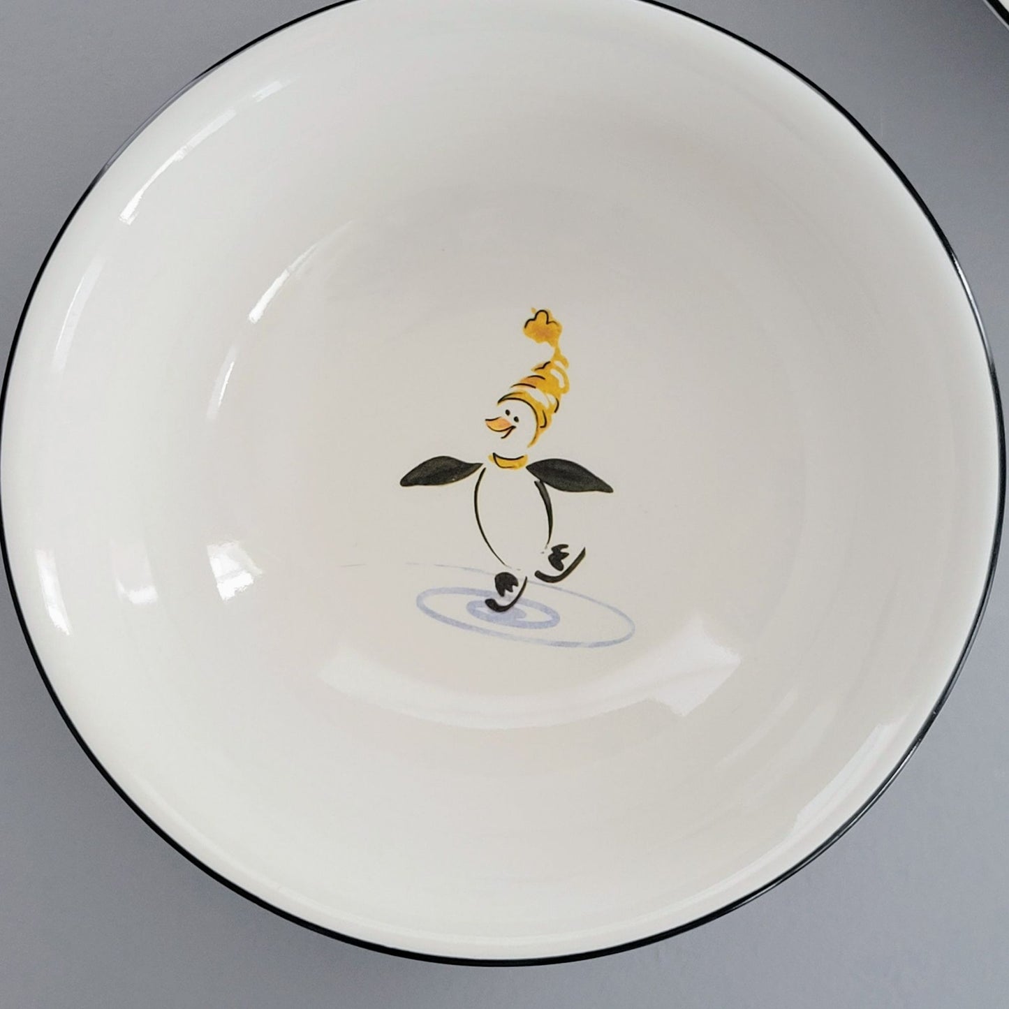 Pfaltzgraff Penguin Skate Cereal Bowl, Set of 2,