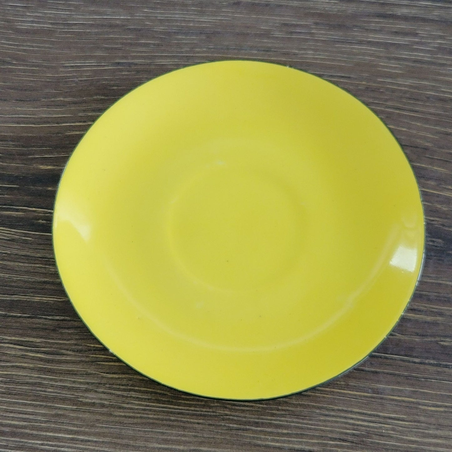 Art Deco Yellow Demitasse Espresso Cup & Saucer, Made in Czechoslovakia