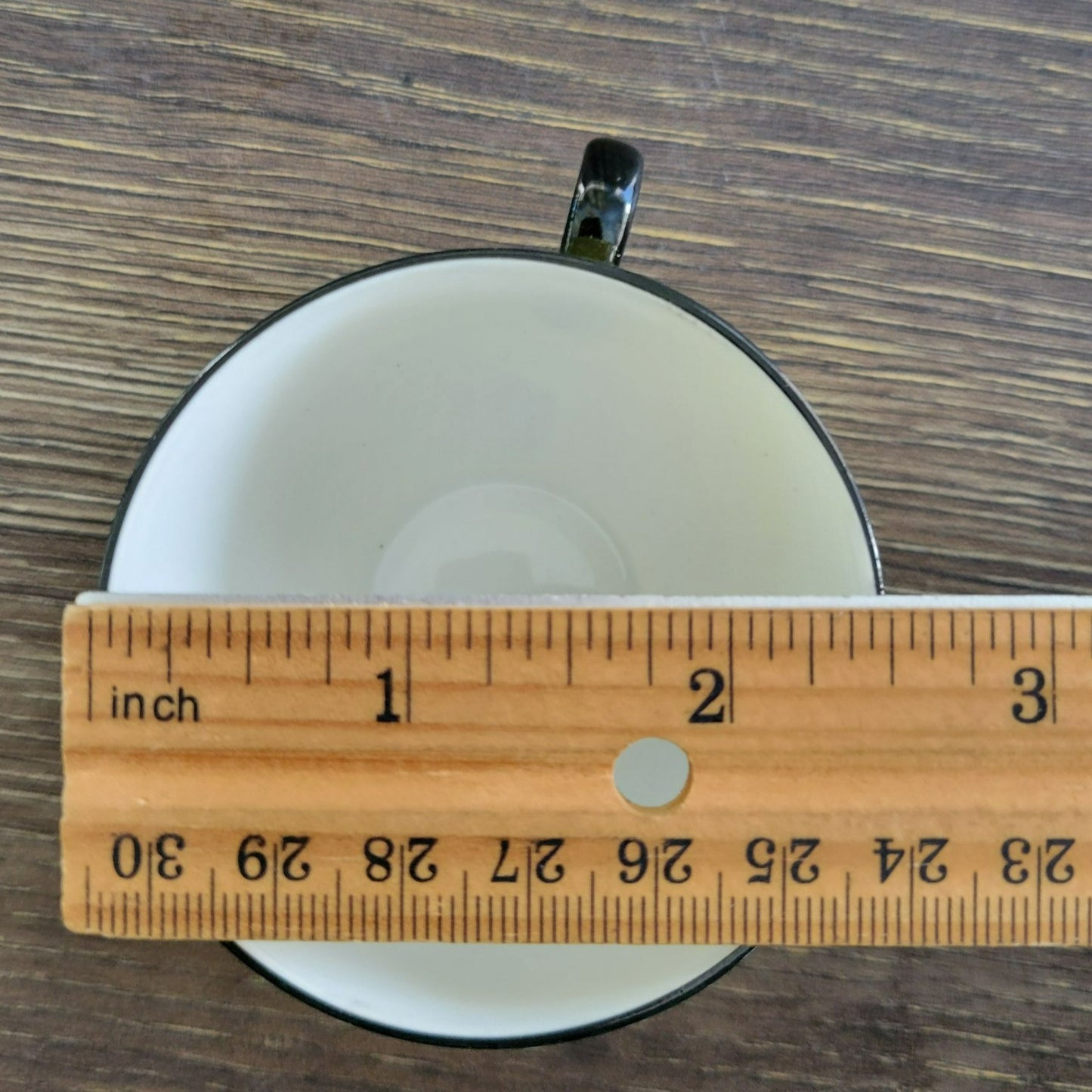 Art Deco Yellow Demitasse Espresso Cup & Saucer, Made in Czechoslovakia