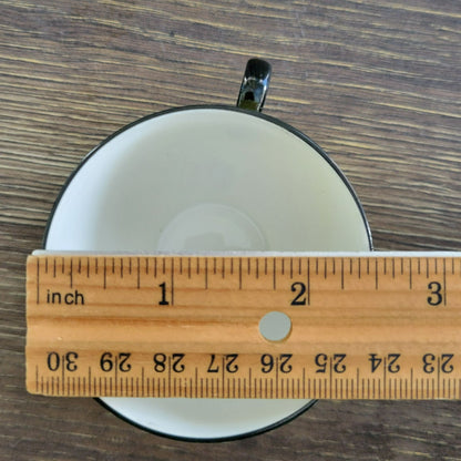 Art Deco Yellow Demitasse Espresso Cup & Saucer, Made in Czechoslovakia