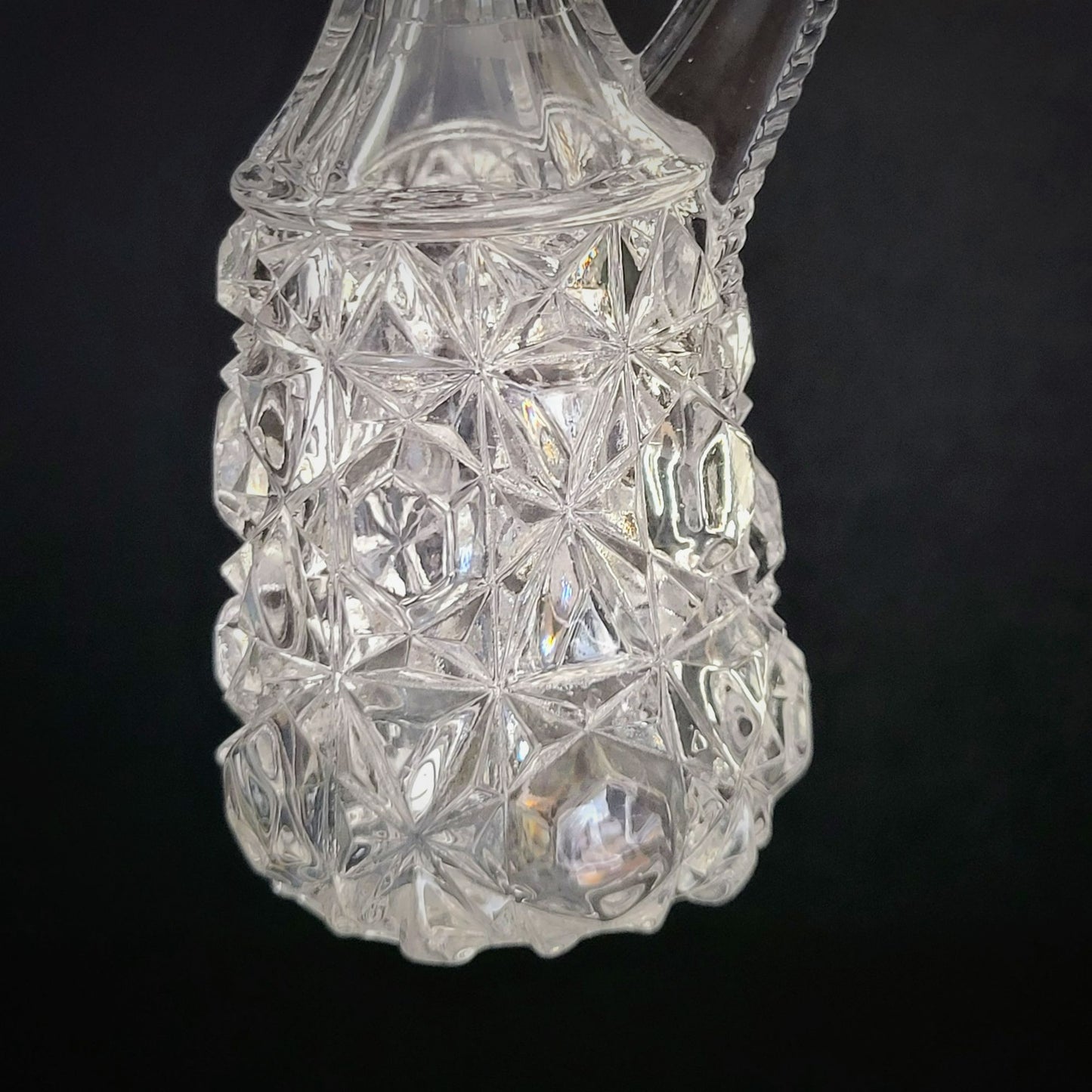 Antique Crystal Glass Co. EAPG Cruet, c.1890s USA