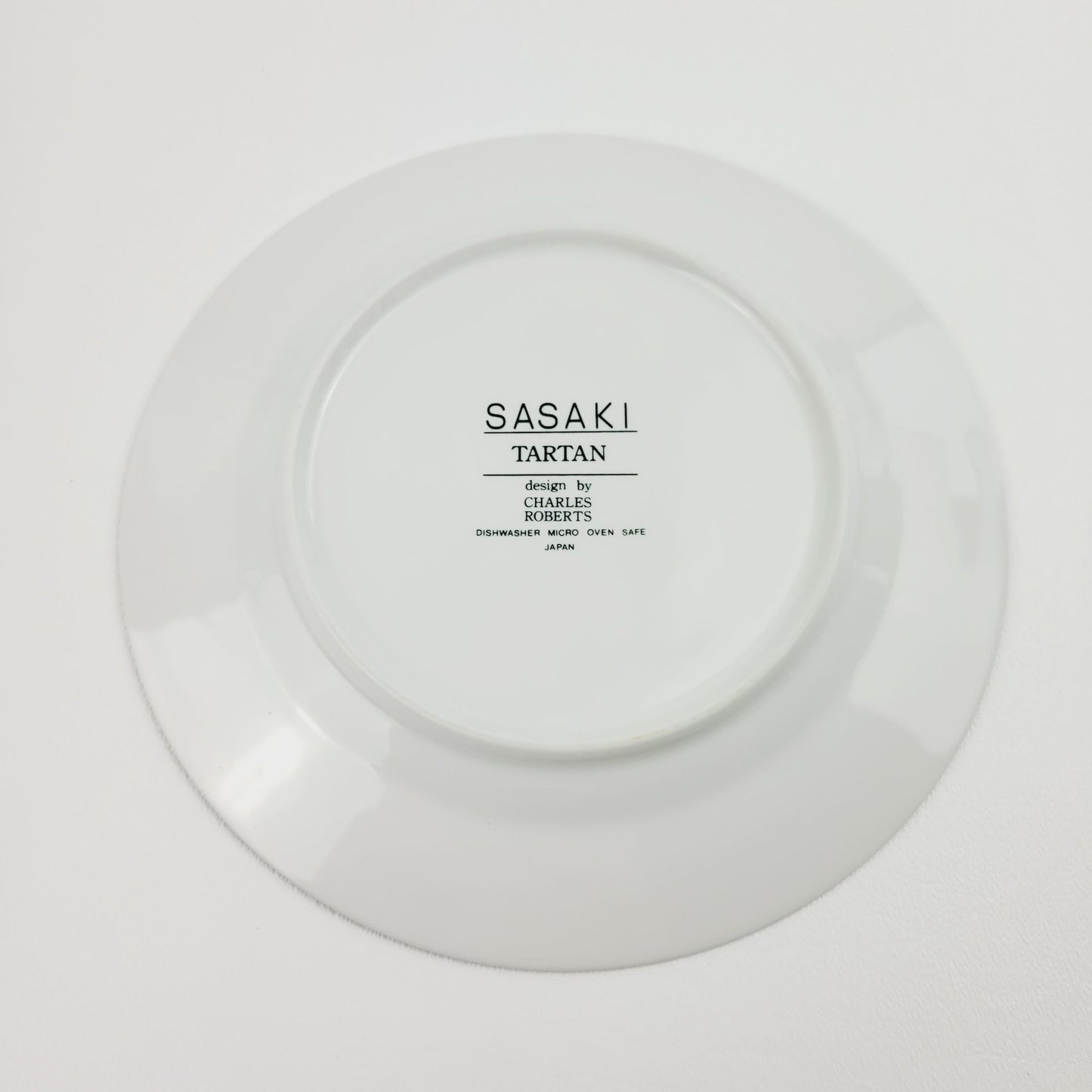 Sasaki Tartan Bread Plate, c.1990s Japan