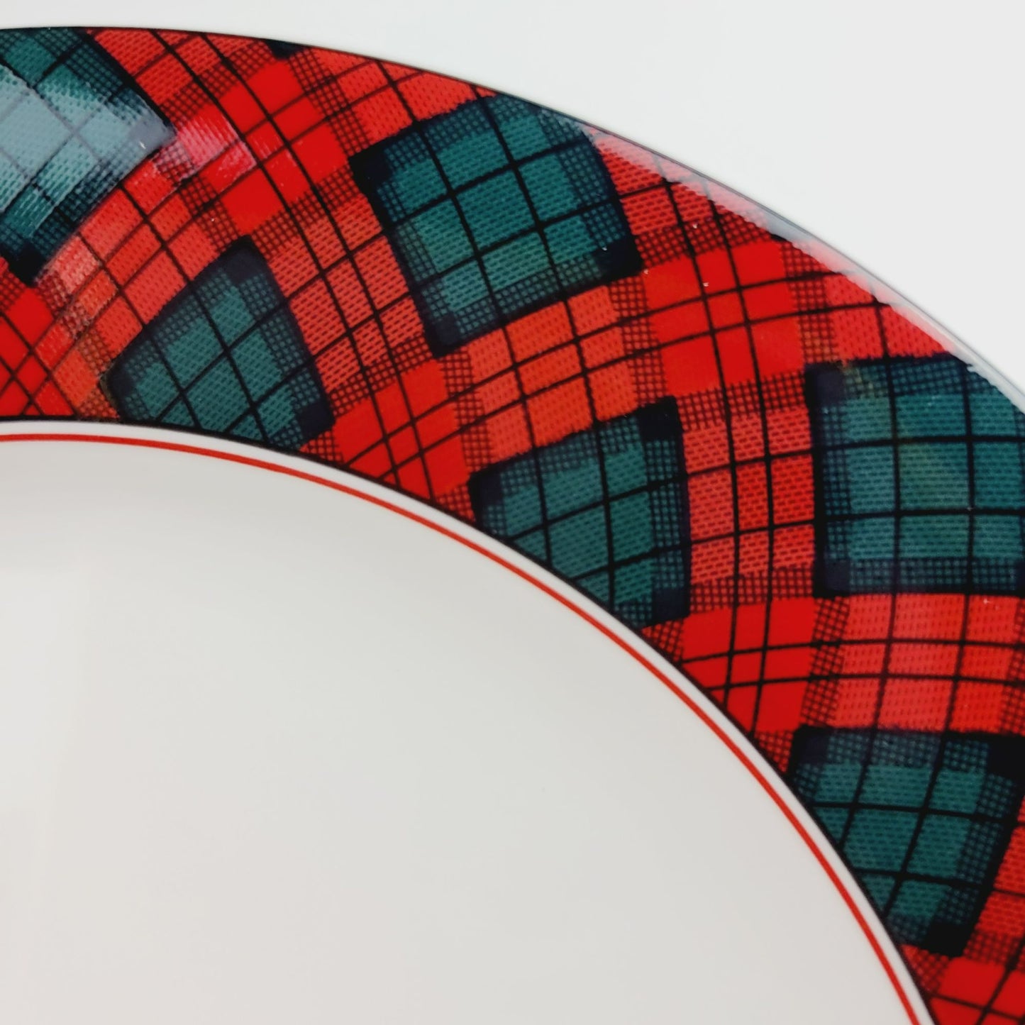 Sasaki Tartan Bread Plate, c.1990s Japan