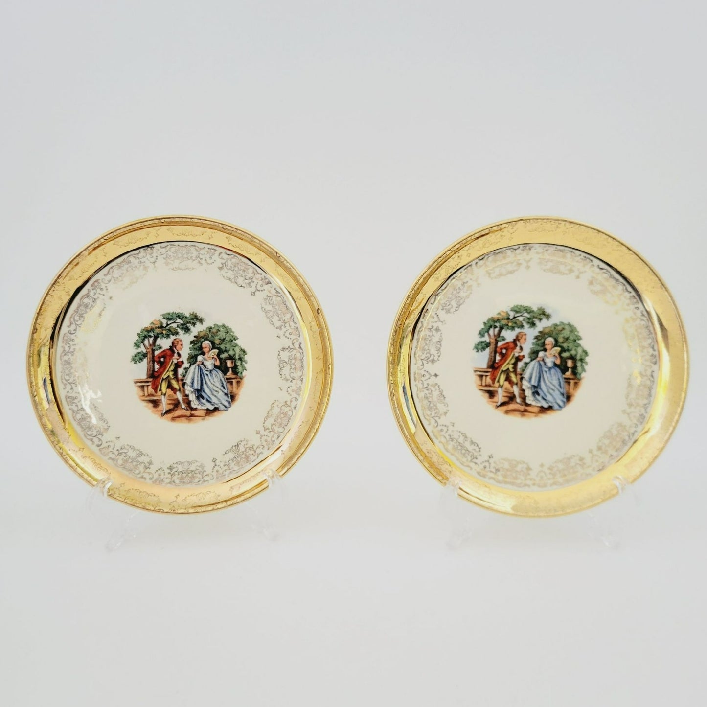 Sabin Crest O Gold George & Martha Bread Plate, Set of 2