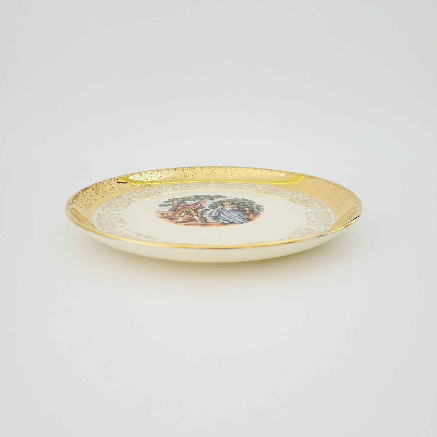 Sabin Crest O Gold George & Martha Bread Plate, Set of 2