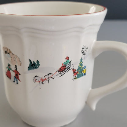 Farberware White Christmas Mugs Set Of 2
