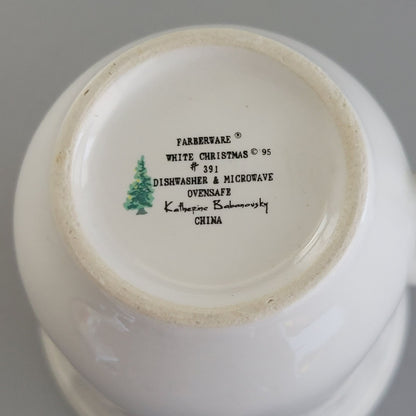 Farberware White Christmas Mugs Set Of 2