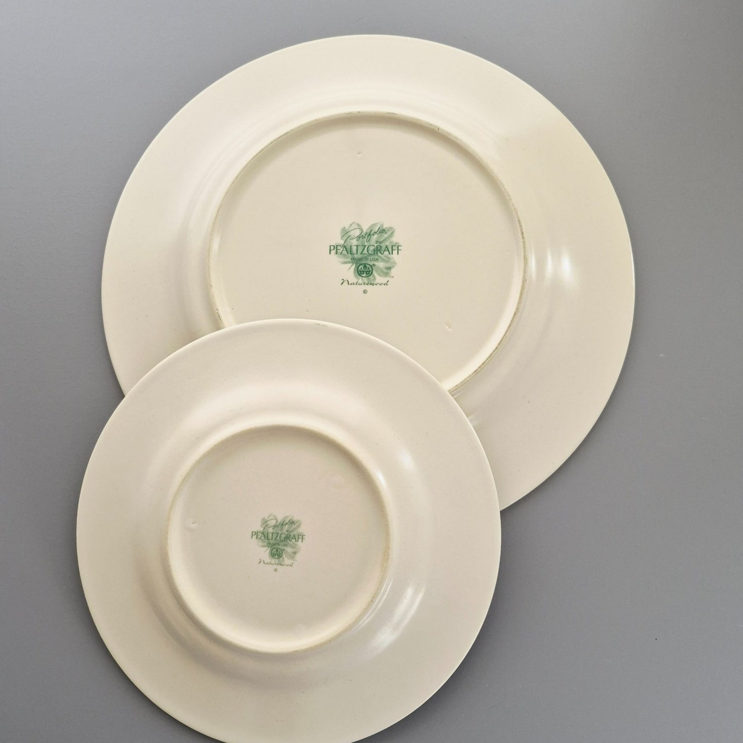 Pfaltzgraff "Naturewood" Dinner & Salad Plate Set, c.1990s USA