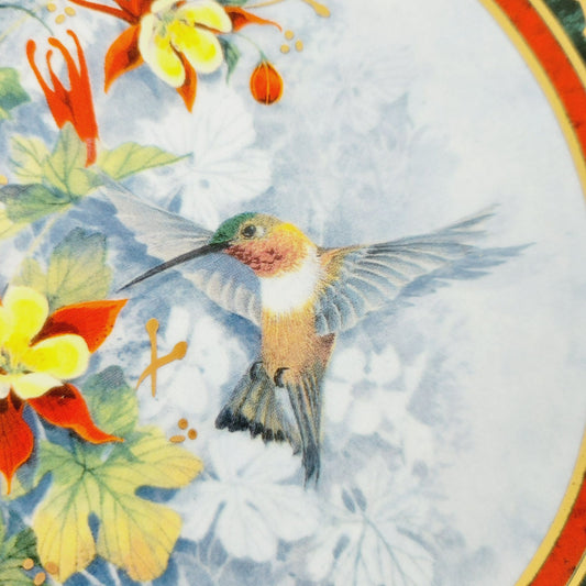 Royal Doulton Hummingbird Plate, The Rufous Hummingbird, Franklin Mint Heirloom Bird Collectors Plate
