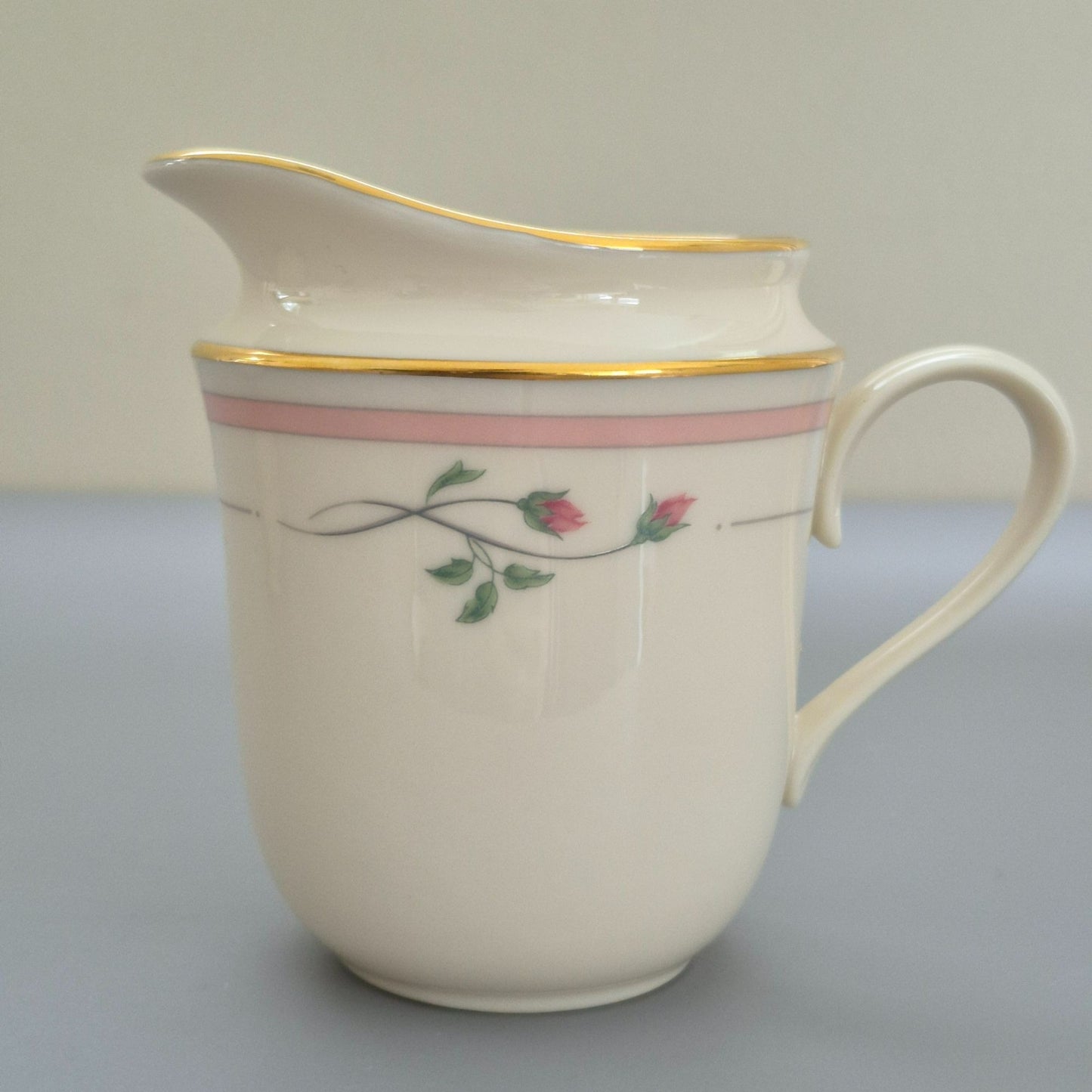 Lenox "Rose Manor Pink" Creamer & Sugar Bowl, c.1985-99 USA