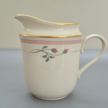 Lenox "Rose Manor Pink" Creamer & Sugar Bowl, c.1985-99 USA