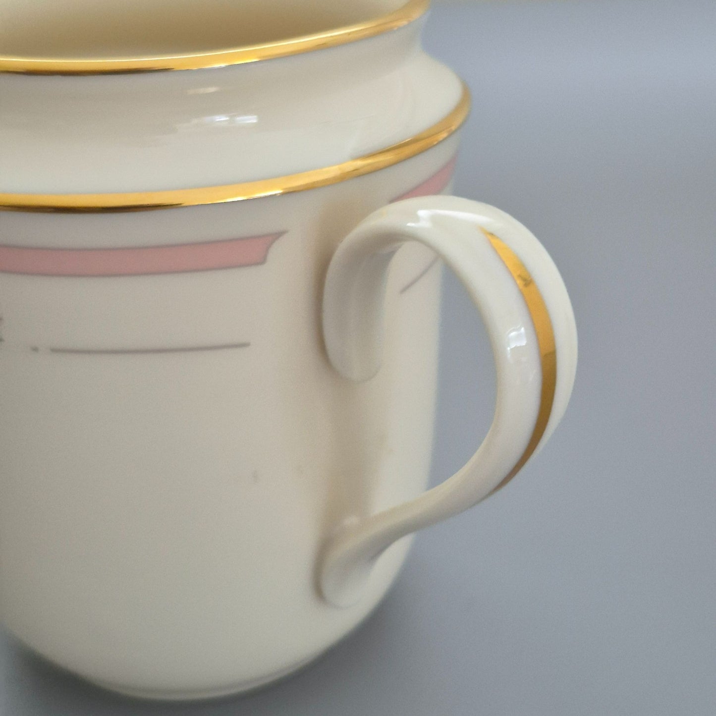 Lenox "Rose Manor Pink" Creamer & Sugar Bowl, c.1985-99 USA