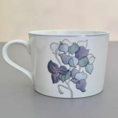 Block Spal "Hydrangea" Cup & Saucer, 2 Sets, c.1982-91 Portugal