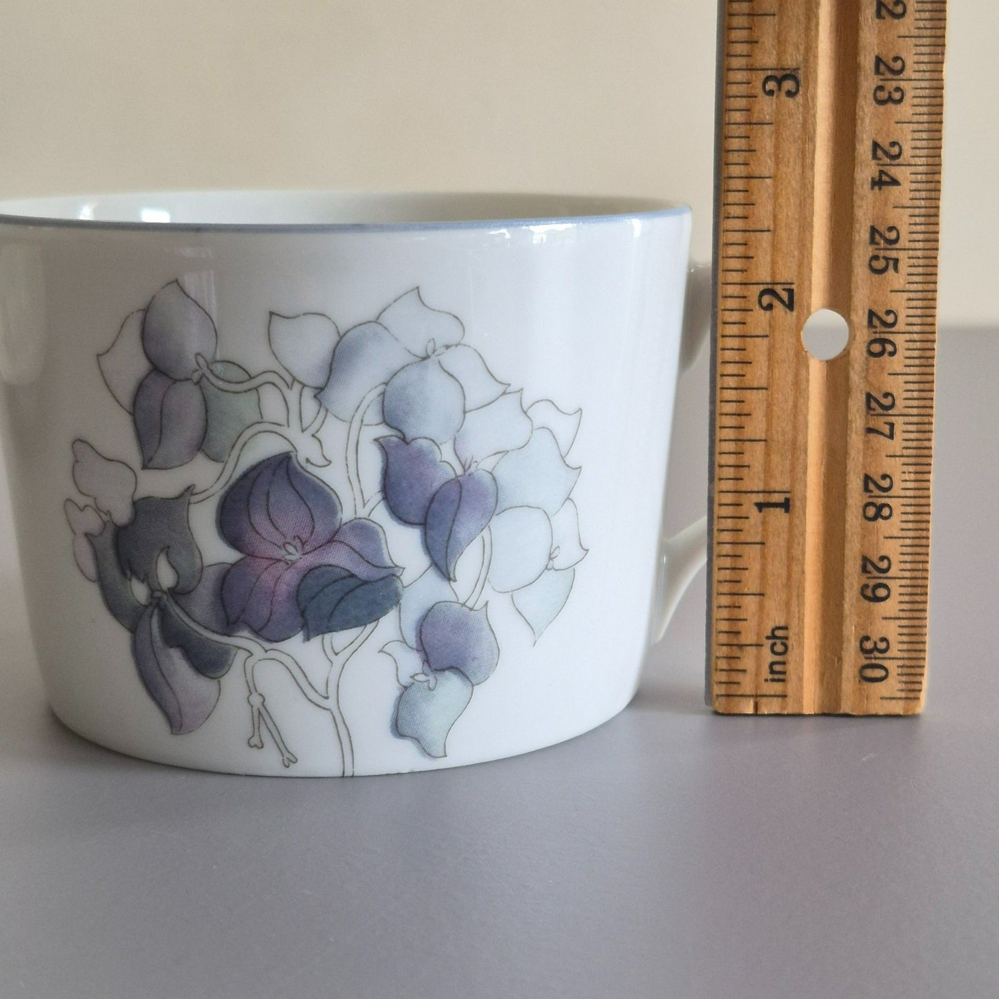 Block Spal "Hydrangea" Cup & Saucer, 2 Sets, c.1982-91 Portugal