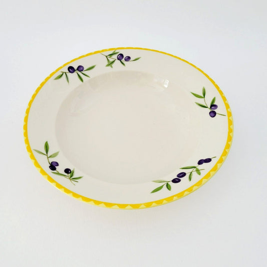 Studio Nova Olive Branch Large Rim Soup Bowl, c. 2002-2006