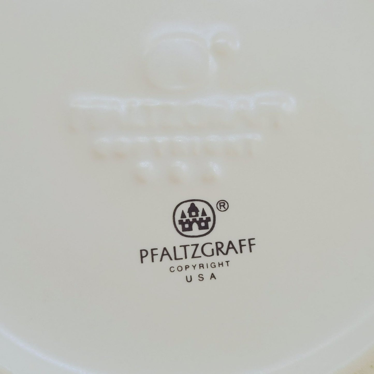 Pfaltzgraff Cape May Gravy Boat & Plate, c.1990s USA Made