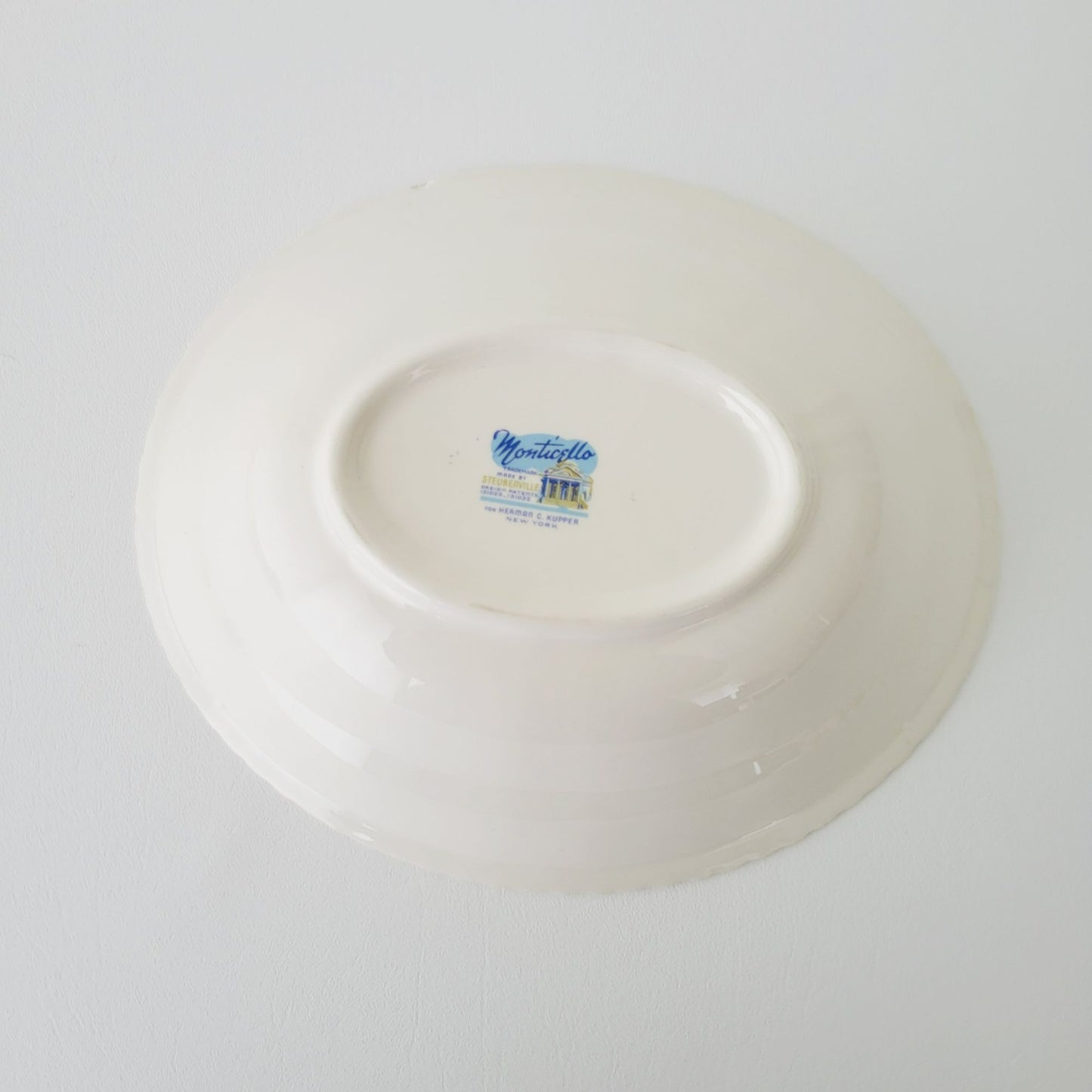 Steubenville Monticello Oval Serving Bowl, c.1940s, Made in USA
