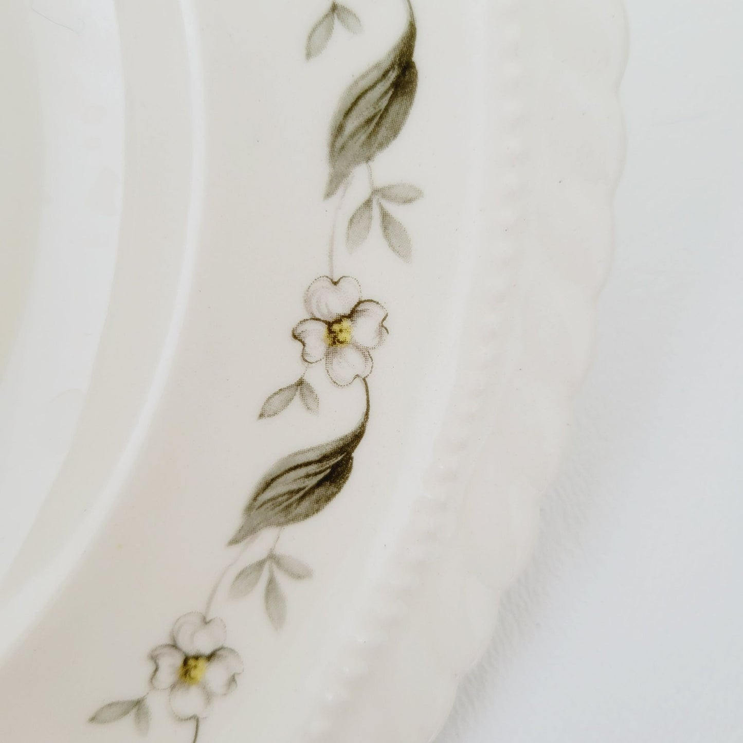Steubenville Dogwood Floral Rimmed Soup Bowl, c.1940s USA