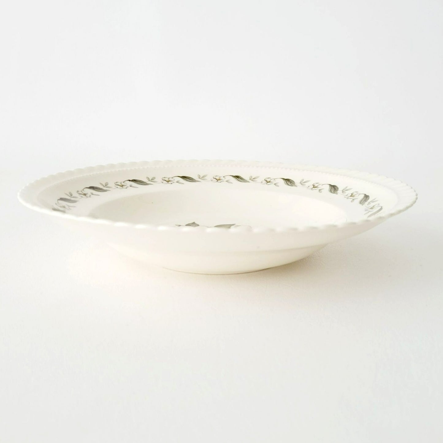 Steubenville Dogwood Floral Rimmed Soup Bowl, c.1940s USA