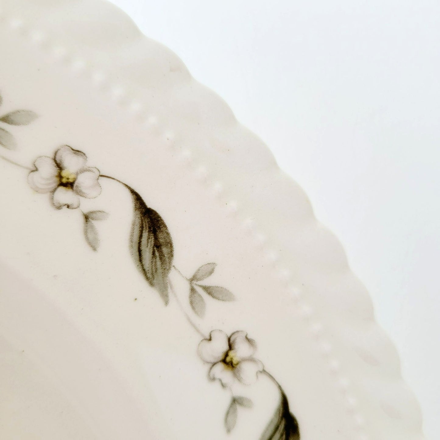 Steubenville Dogwood Floral Rimmed Soup Bowl, c.1940s USA