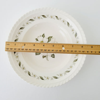 Steubenville Dogwood Floral Rimmed Soup Bowl, c.1940s USA
