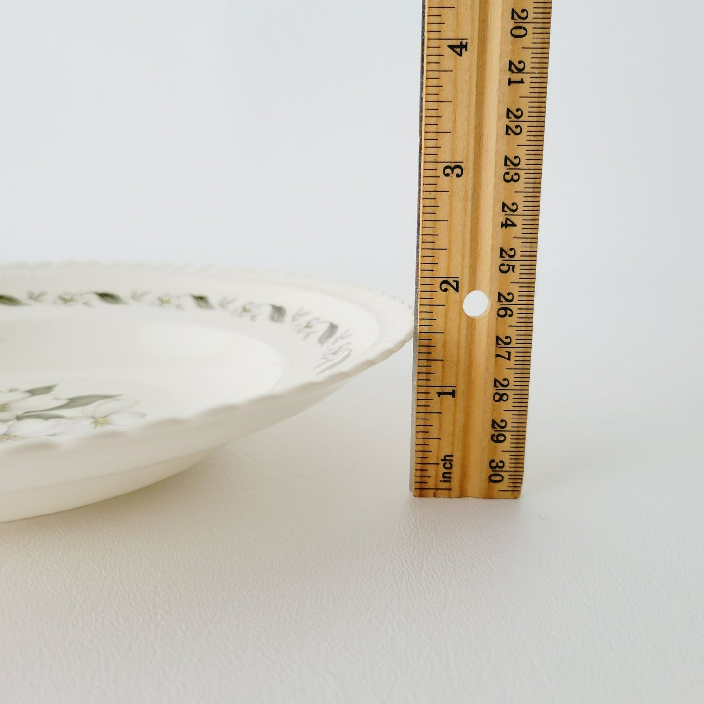 Steubenville Dogwood Floral Rimmed Soup Bowl, c.1940s USA