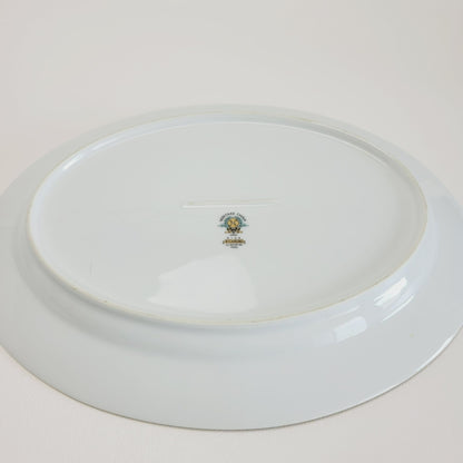 Noritake Richmond 13" Oval Platter, with Etched Gold Band