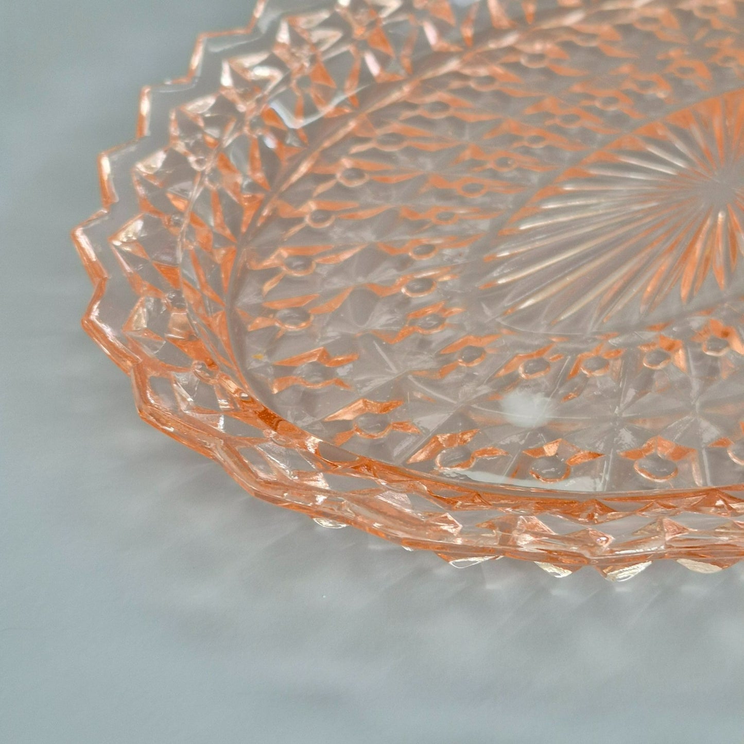 Jeannette HOLIDAY PINK Oval Serving Platter, c.1940-60s USA