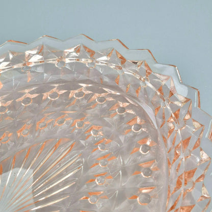 Jeannette HOLIDAY PINK Oval Serving Platter, c.1940-60s USA