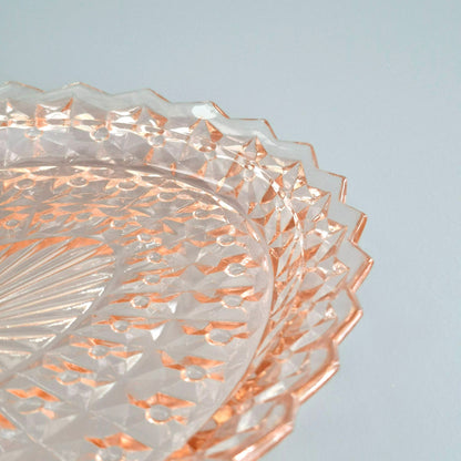 Jeannette HOLIDAY PINK Oval Serving Platter, c.1940-60s USA