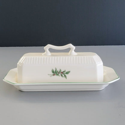 Nikko Christmastime Butter Dish, c.1990s Japan