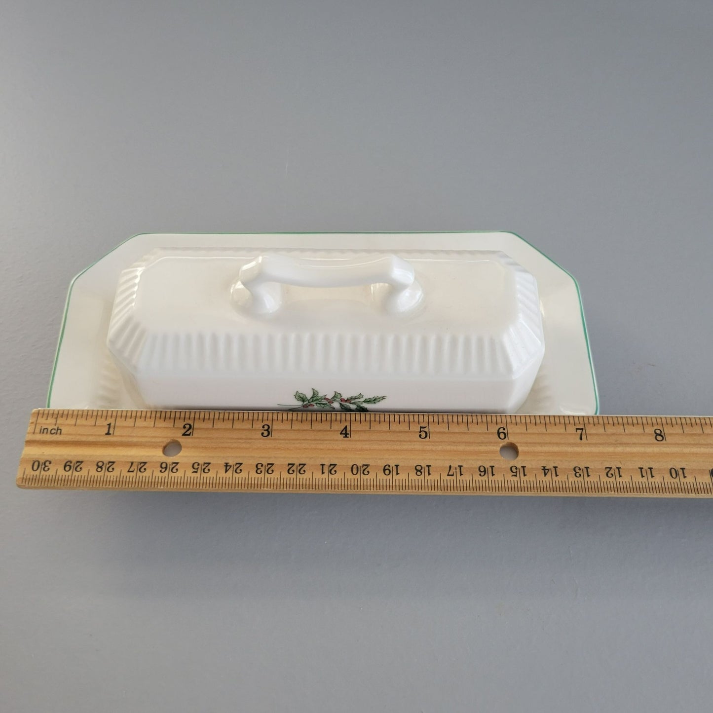 Nikko Christmastime Butter Dish, c.1990s Japan