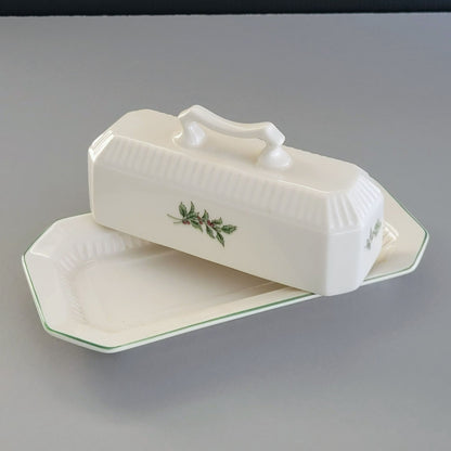 Nikko Christmastime Butter Dish, c.1990s Japan