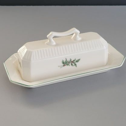 Nikko Christmastime Butter Dish, c.1990s Japan