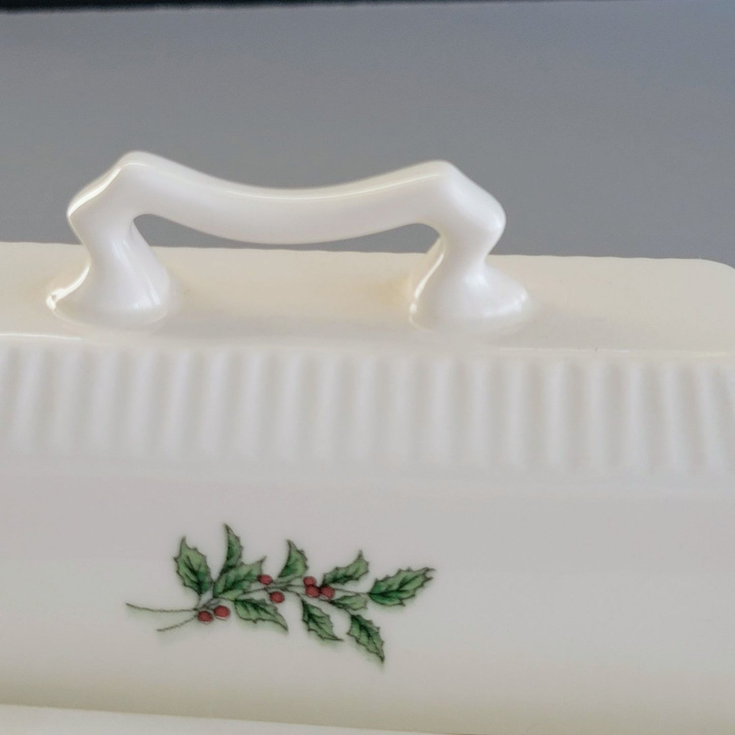 Nikko Christmastime Butter Dish, c.1990s Japan