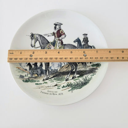 Vintage Terre De Fer French Military Plate, Louis XIV Passage Du Rhin 1692 NOS Gloires Militaires