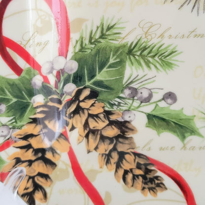 222 Fifth Holiday Wishes Dinner & Salad Plate Set of 2