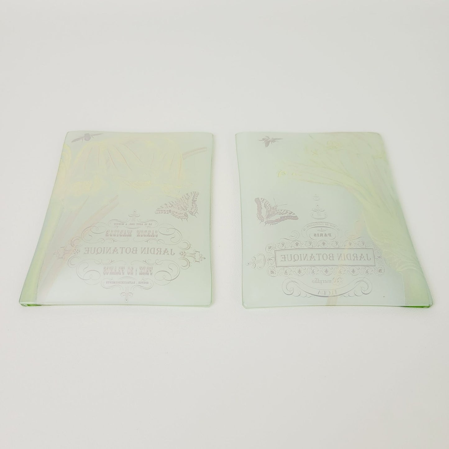 Studio Z Prima Donna Botanical Glass, Plate Set of 2