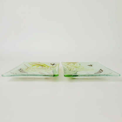 Studio Z Prima Donna Botanical Glass, Plate Set of 2