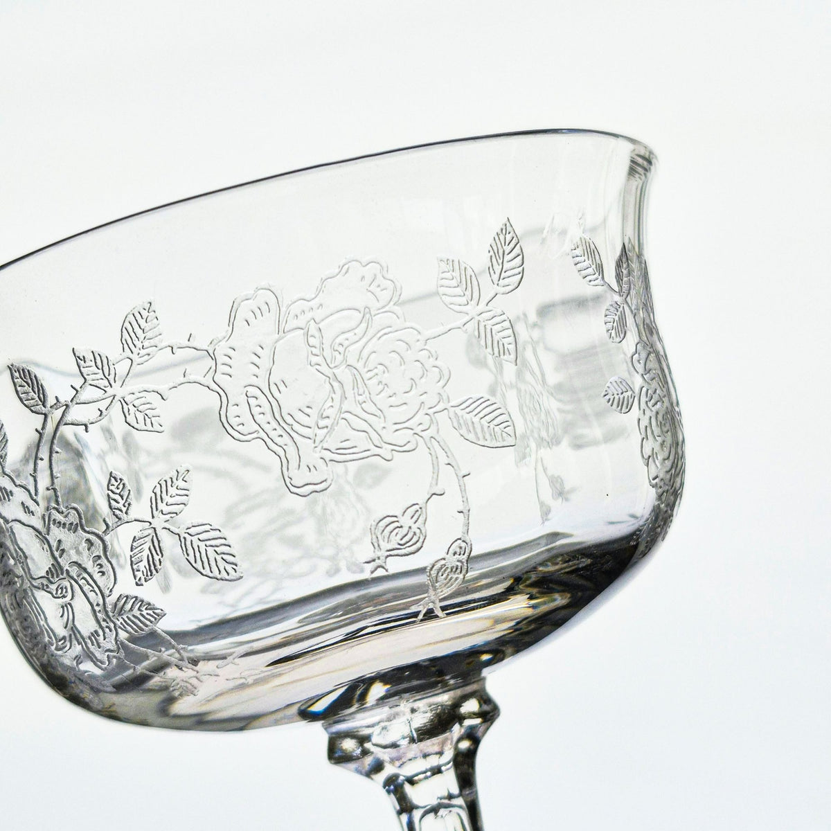 Fostoria "Willowmere" Coupe Champagne Set, c.1938-1970 United States