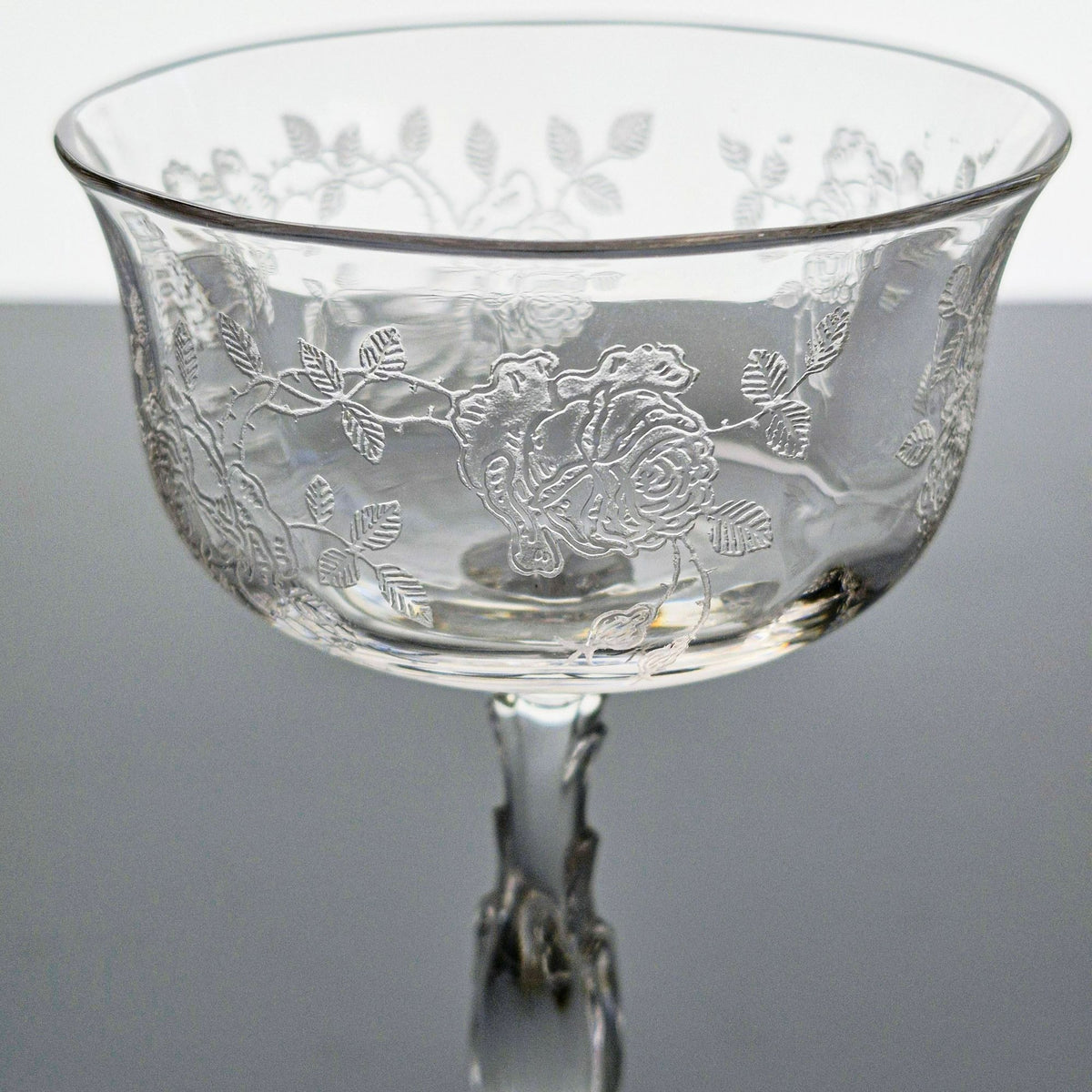 Fostoria "Willowmere" Coupe Champagne Set, c.1938-1970 United States